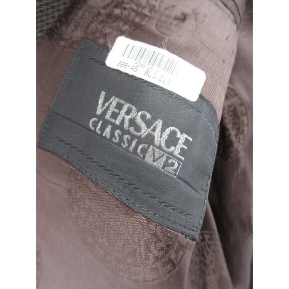 VINTAGE Versace Sport Coat 42 Classic V2 Blazer Wool Silk Jacket Lined - Picture 11 of 14